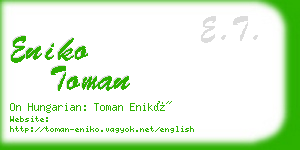 eniko toman business card